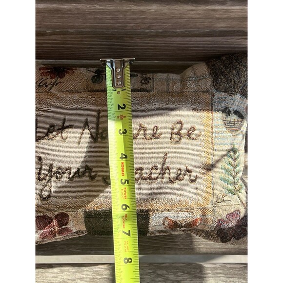 Decorative Tapestry Nature Throw Pillow Small Outdoors Garden Insects Plants - Picture 4 of 4